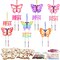 12 Pack Butterfly MOM Wind Chime Kit for Kids Make You Own Mother's Day Craft Kit DIY Coloring Wooden Art and Craft for Mom's Birthday Decoration from Son Daughter